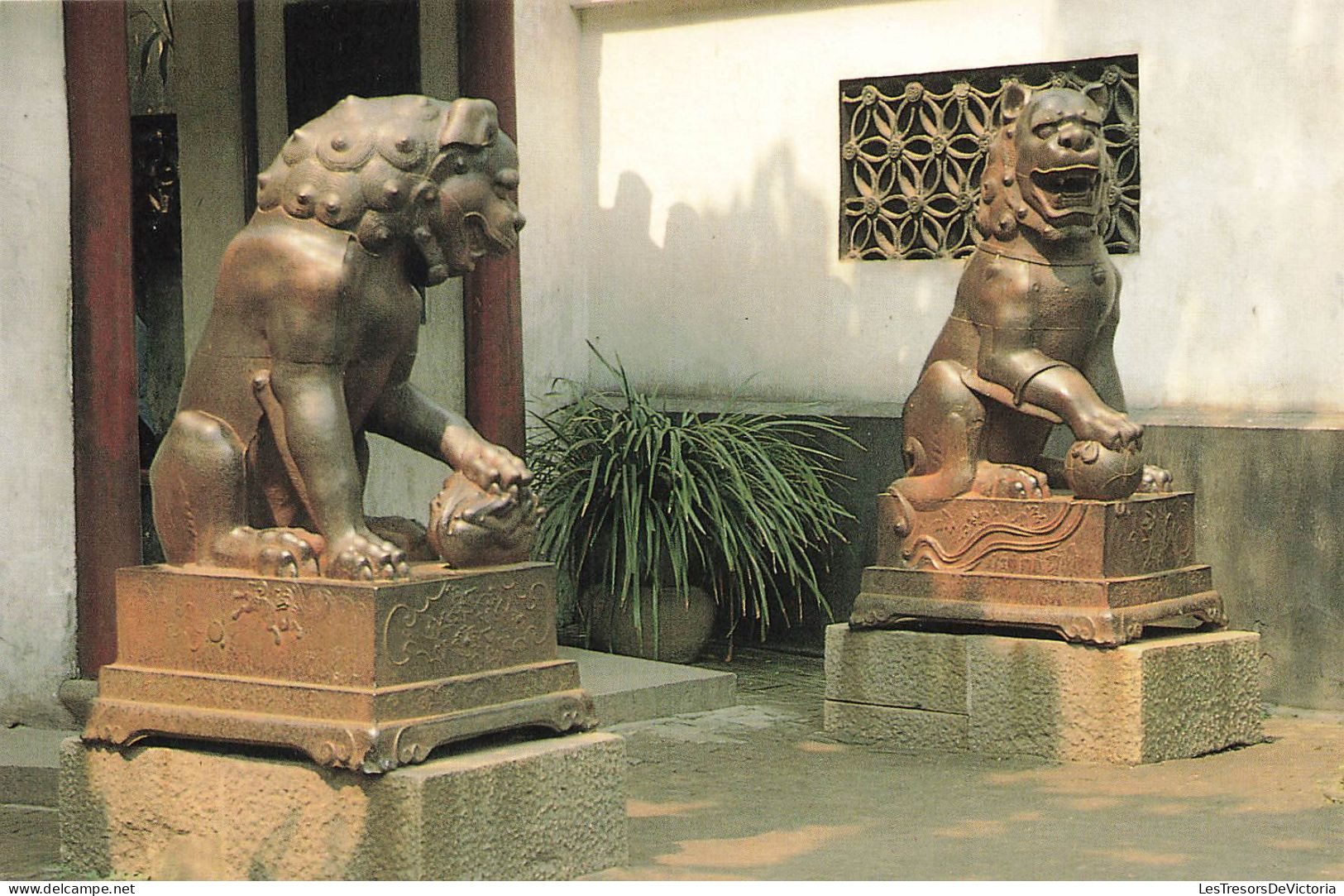 CHINE - Iron Lions Dating From Yuan Dynasty - Statues - Lion - Carte Postale - China