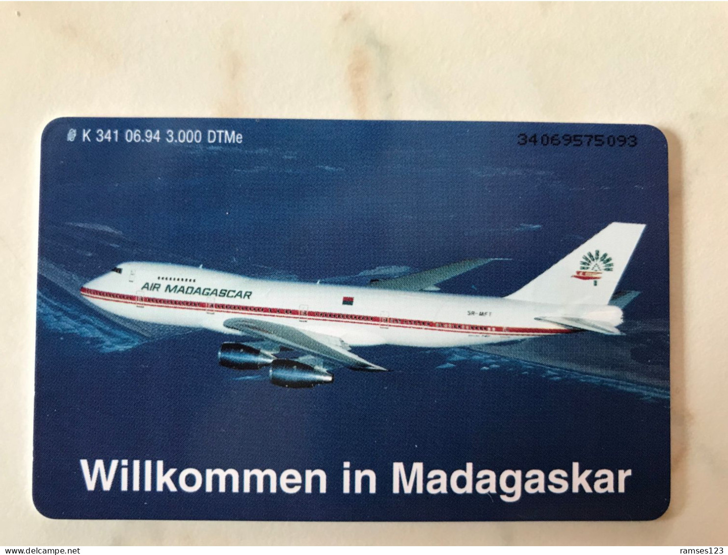 CHIP CARD GERMANY  PLANE  AIR MADAGASCAR - Flugzeuge