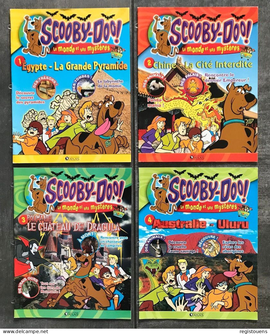 Lot De 4 Revues N° 1 À 4 Scooby-Doo! Le Monde Et Ses Mystères (Editions Atlas) - Lots De Plusieurs Livres