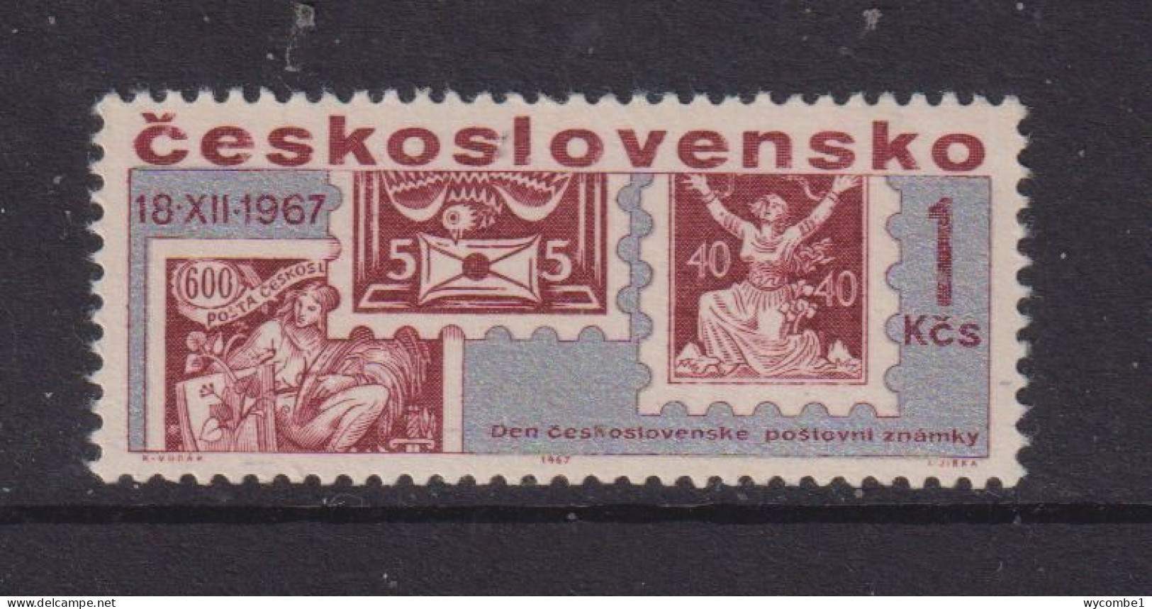 CZECHOSLOVAKIA  - 1967 Stamp Day 1k Never Hinged Mint - Ungebraucht