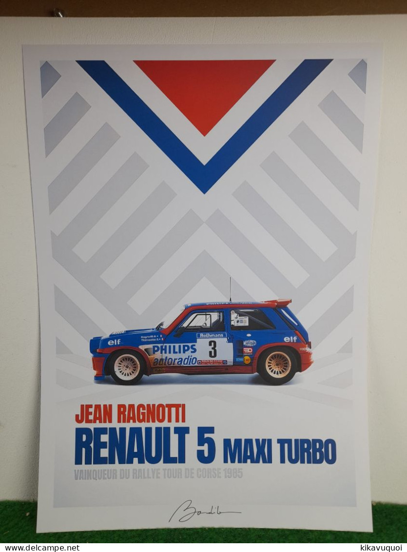 RENAULT 5 MAXI TURBO - AFFICHE POSTER - Cars