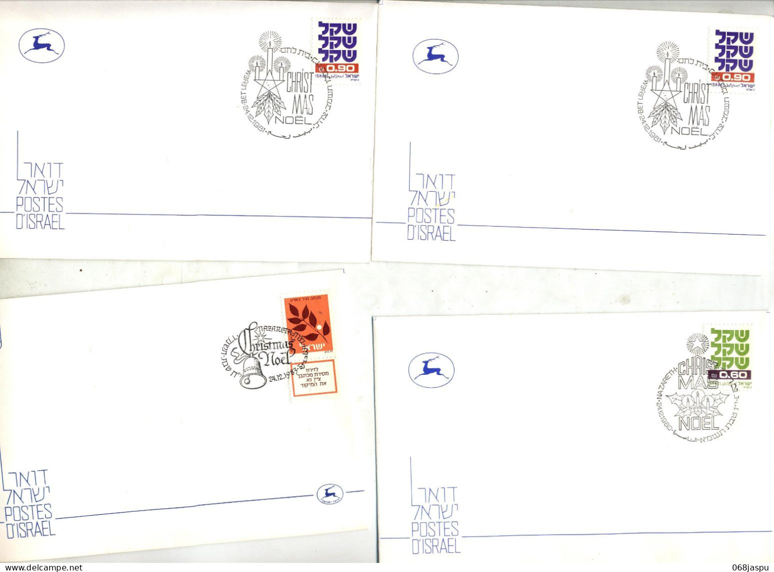 Lot 7 Lettre Cachet Nazareyh Noel - Collections, Lots & Séries