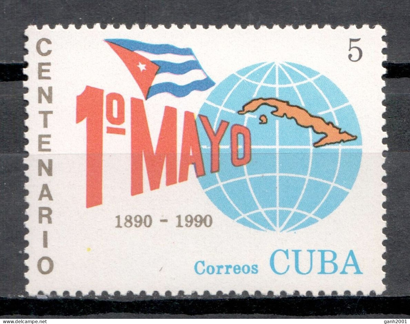 Cuba 1990 / Work Day 1st Of May MNH 1 De Mayo Dia Del Trabajo / Cu20749  C1-4 - Nuevos