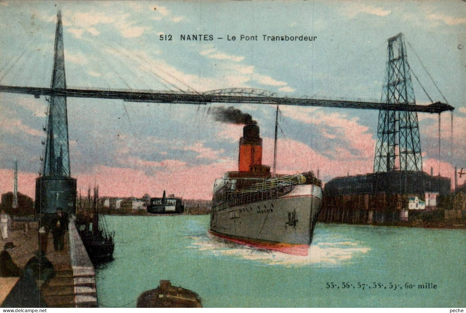 N°1687 W -cpa Nantes -le Pont Transbordeur - - Commercio