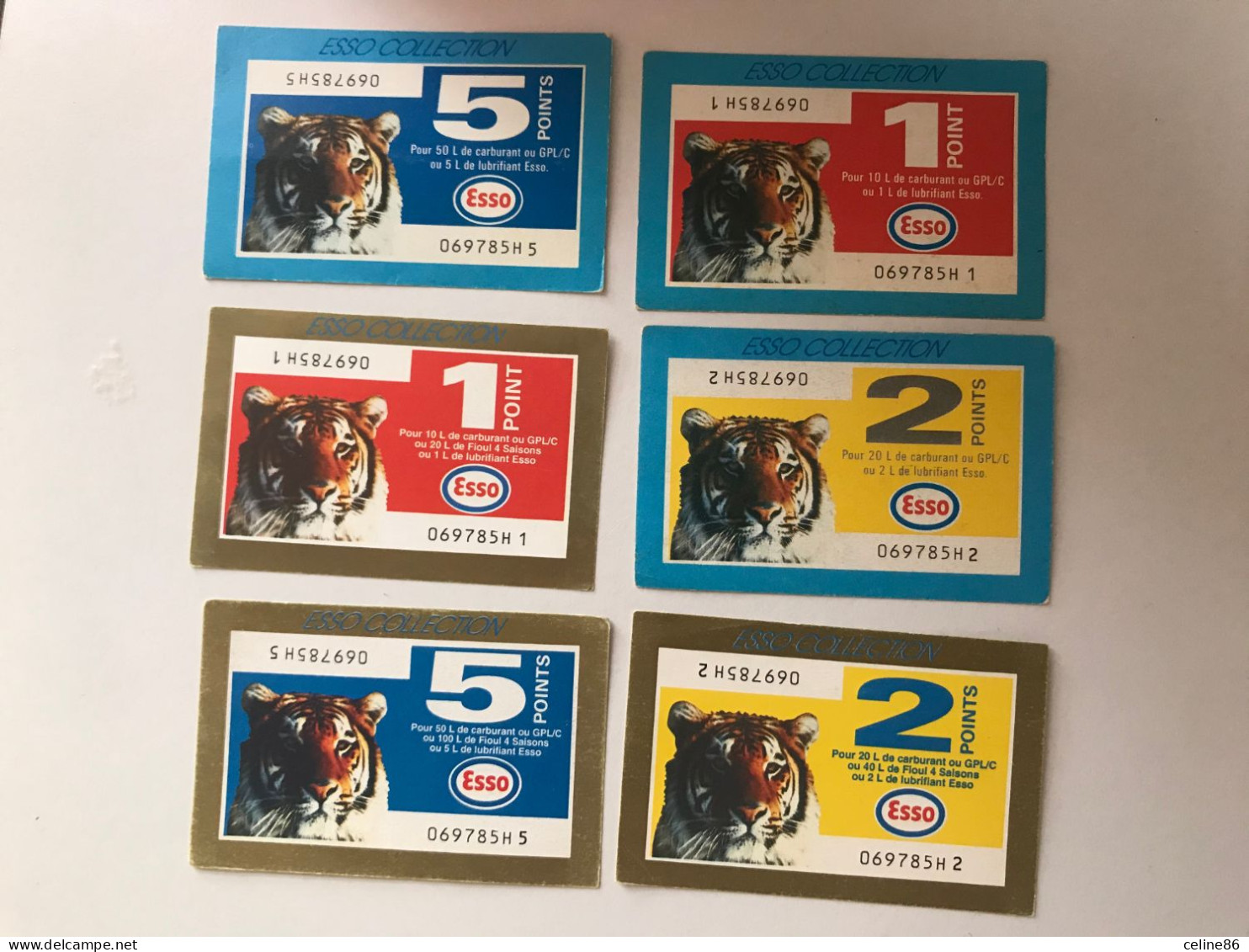 Lot De 6 Cartes ESSO COLLECTION Points - Andere & Zonder Classificatie