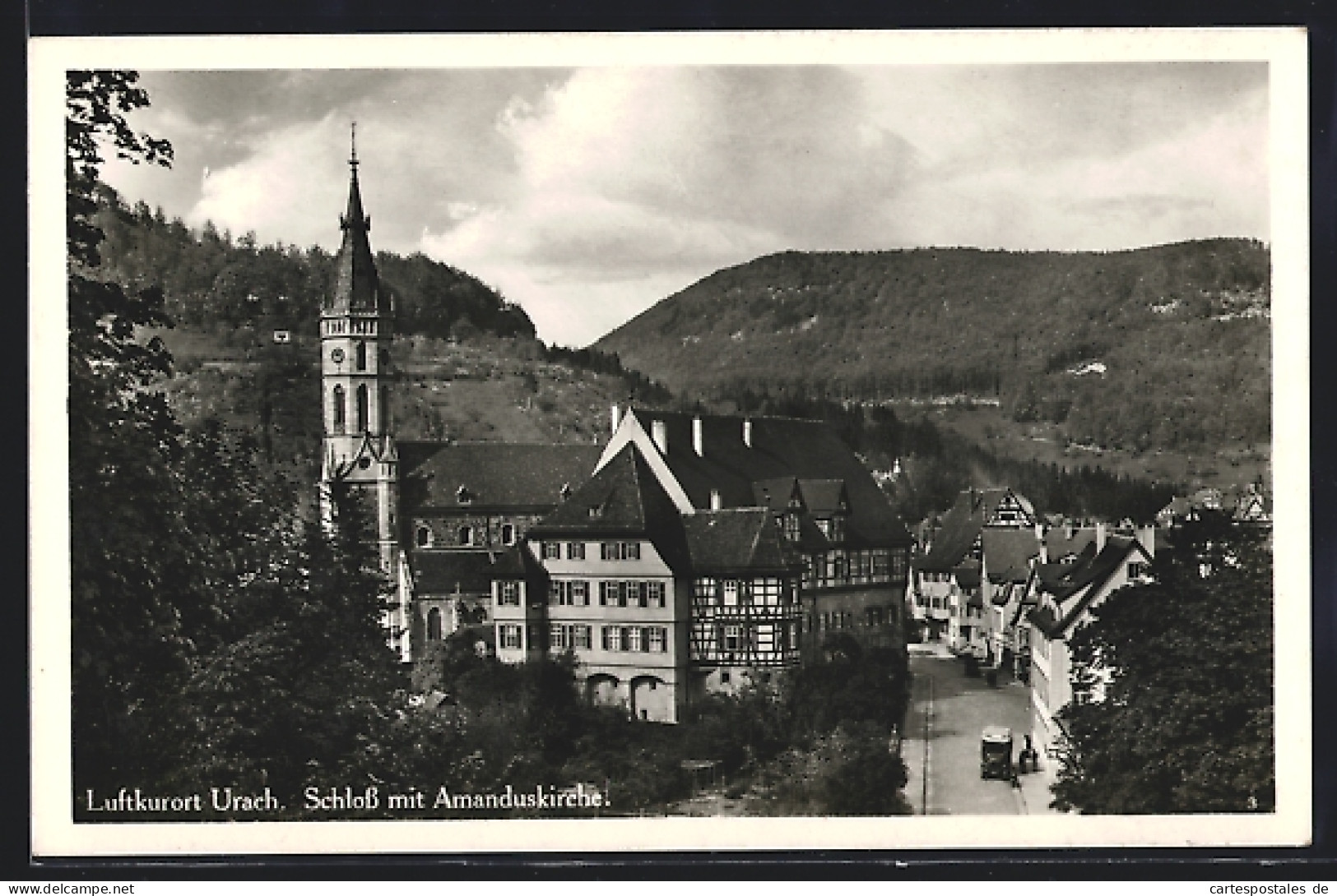 AK Urach, Schloss Mit Amanduskirche  - Bad Urach