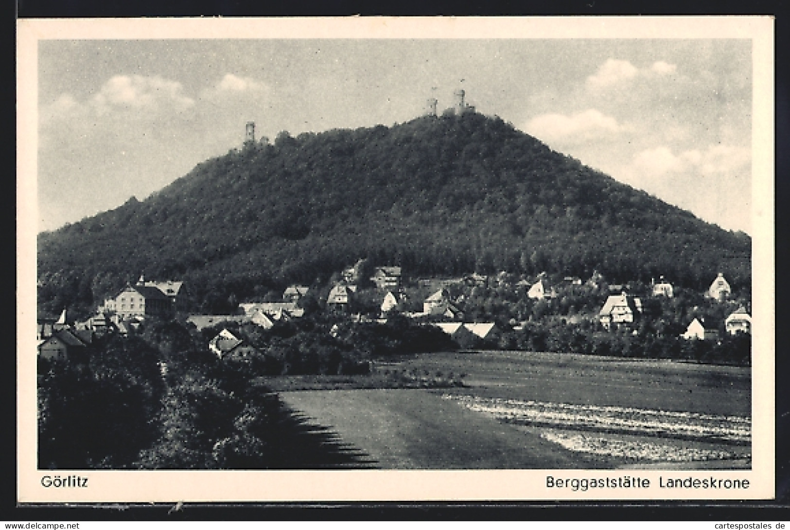 AK Görlitz, Ortsansicht Mit Gaststätte Landeskrone K. Rasehorn  - Görlitz