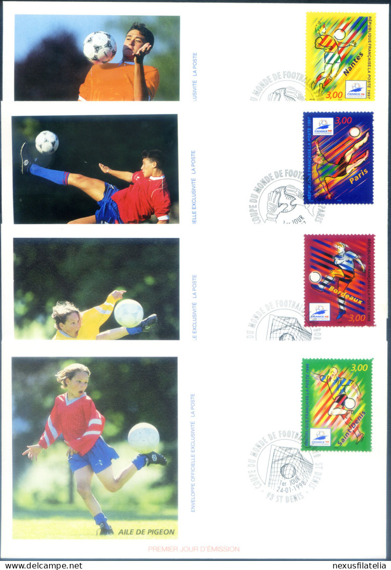 Sport. Calcio. Stadi 1996-1998. 10 FDC. - Other & Unclassified