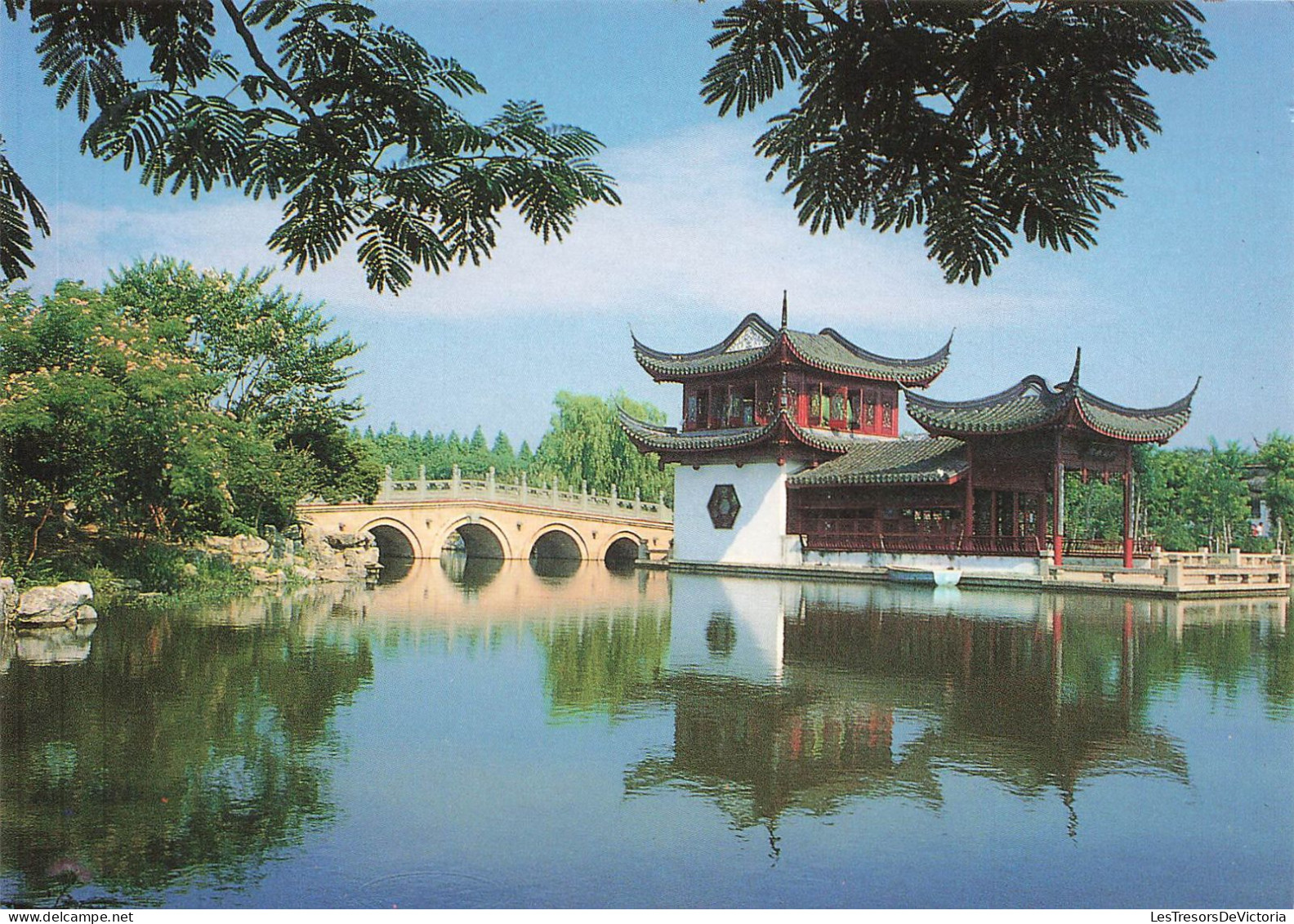 CHINE - Grand View Garden - Vue Générale - Pont - Lac - Carte Postale - China
