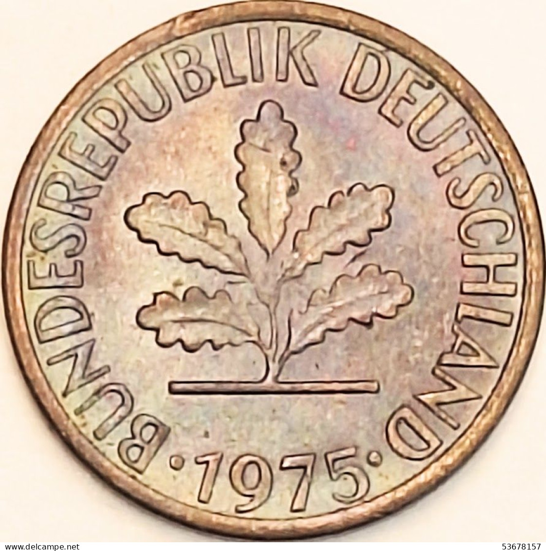 Germany Federal Republic - Pfennig 1975 F, KM# 105 (#4468) - 1 Pfennig