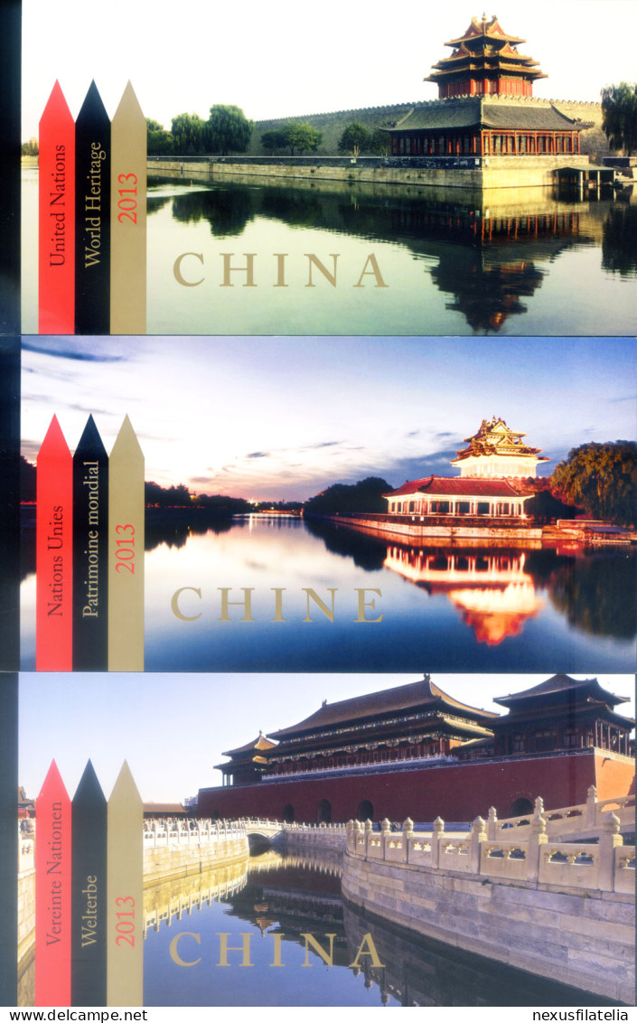 3 Uffici. UNESCO: Cina 2013. 3 Libretti. - Autres & Non Classés
