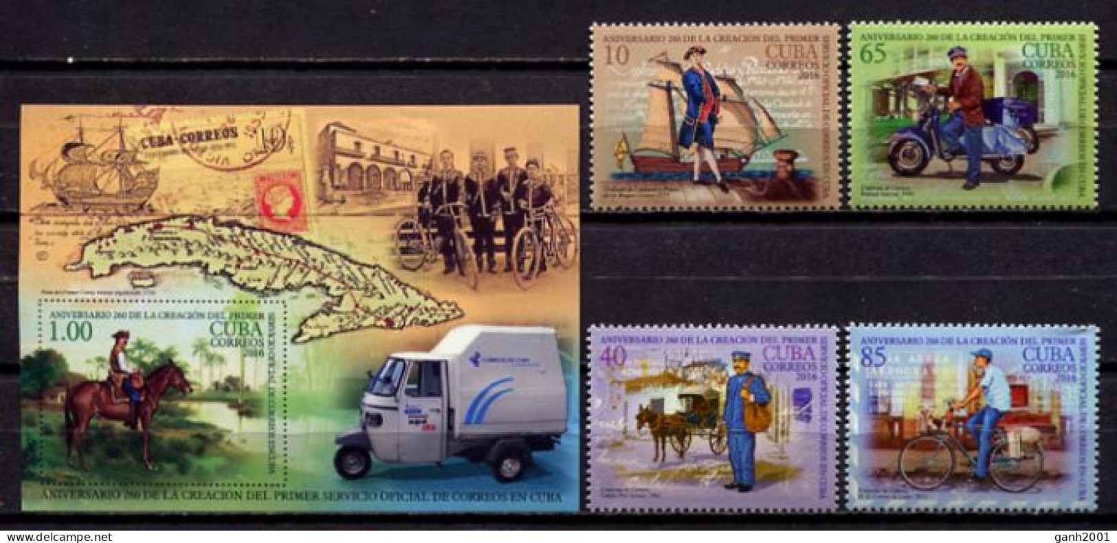 Cuba 2016 / 260 Years Of Postal Service MNH 260 Años Del Correo 260 Jahre Post / Hz19  C1-6 - Posta