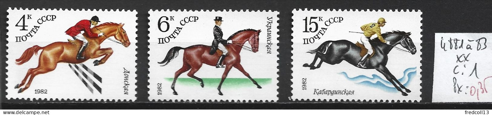 RUSSIE 4881 à 83 ** Côte 1 € - Horses