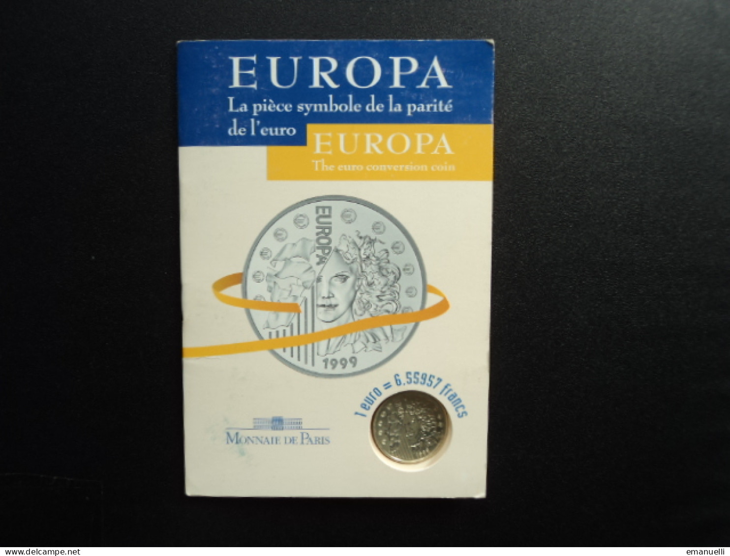 EUROPA : La Pièce Symbole De La Parité De L'euro  * - Herdenking