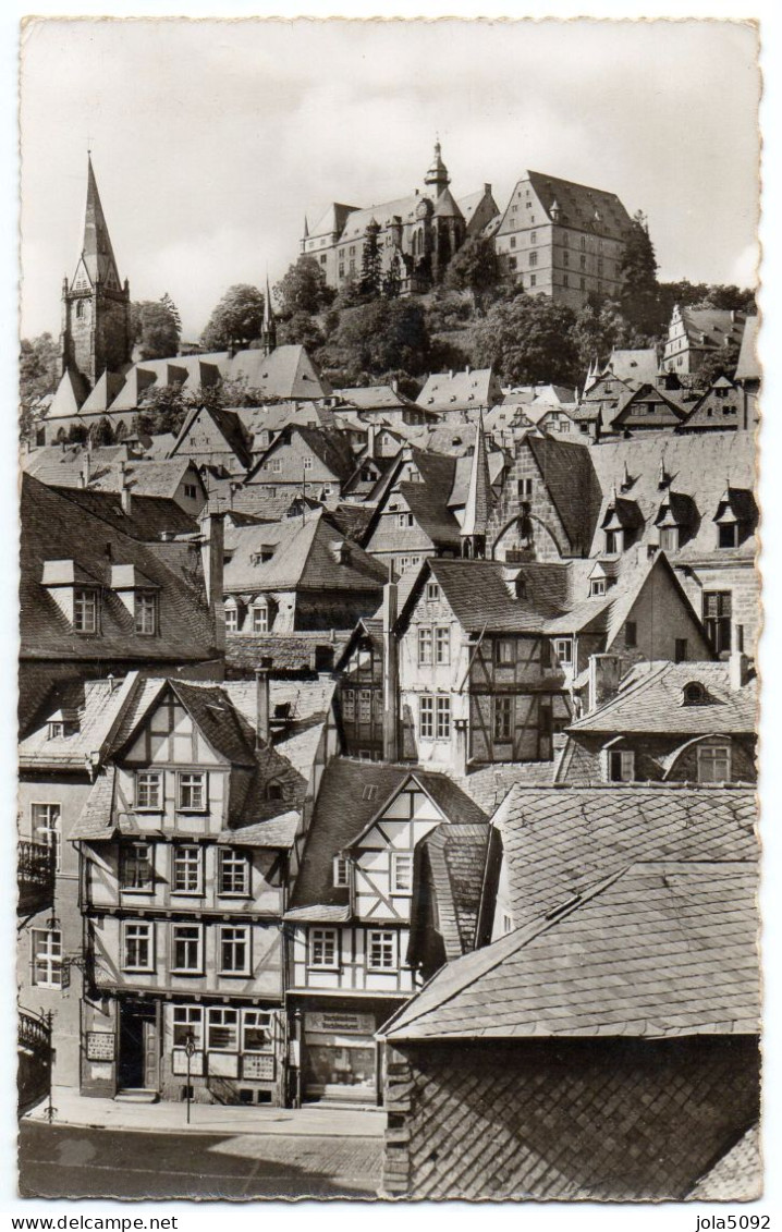 ALLEMAGNE -  Universitätsstadt MARBURG A. D. Lahn Blick über Die Universitätsstrasse Zum Schloss Und Marienkirche - Marburg