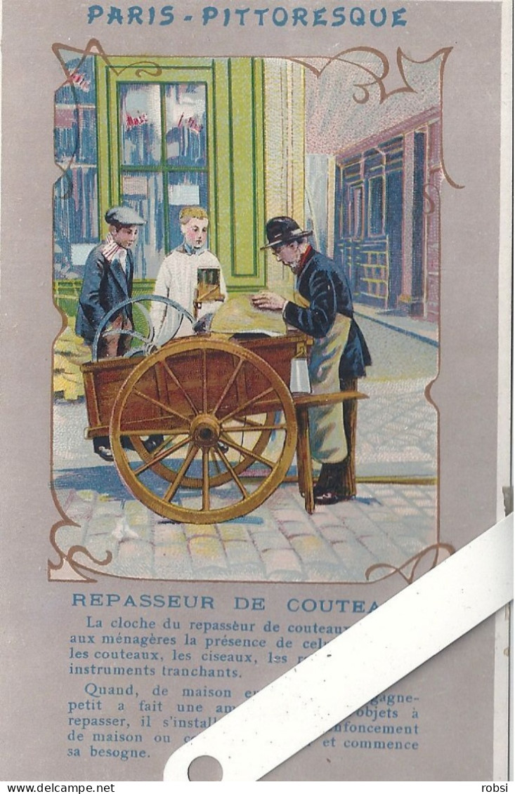 75 Paris Pittoresque Avec Légende , Ed Kunzli,  Repasseur De Couteaux, D3418 - Transport Urbain En Surface