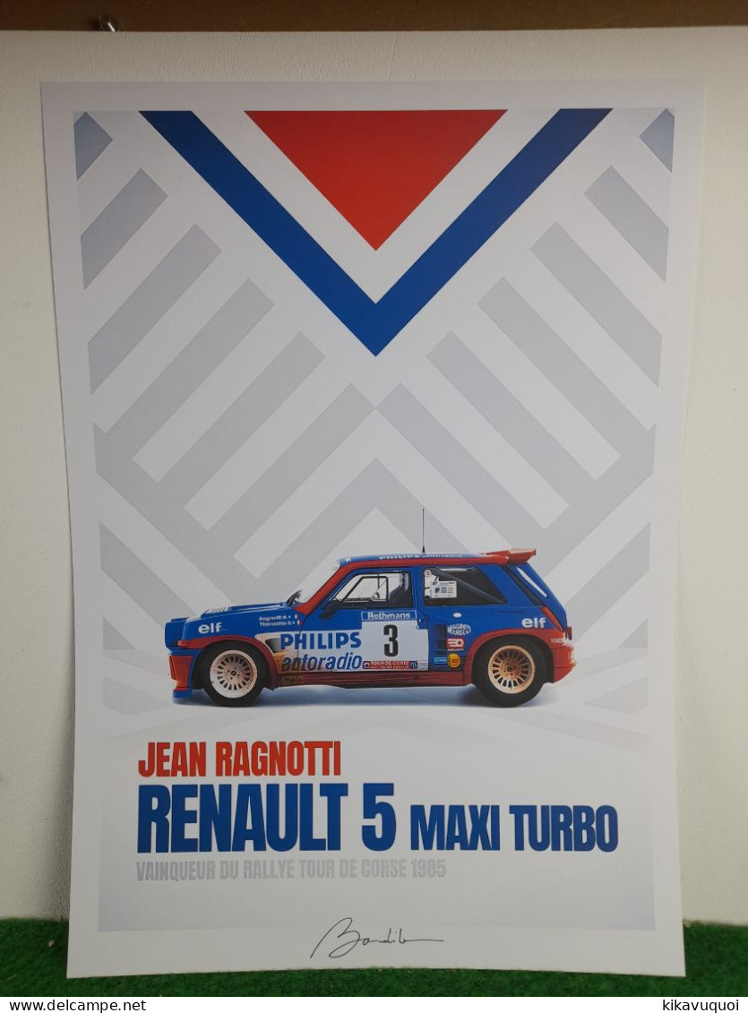 RENAULT 5 MAXI TURBO - AFFICHE POSTER - Voitures