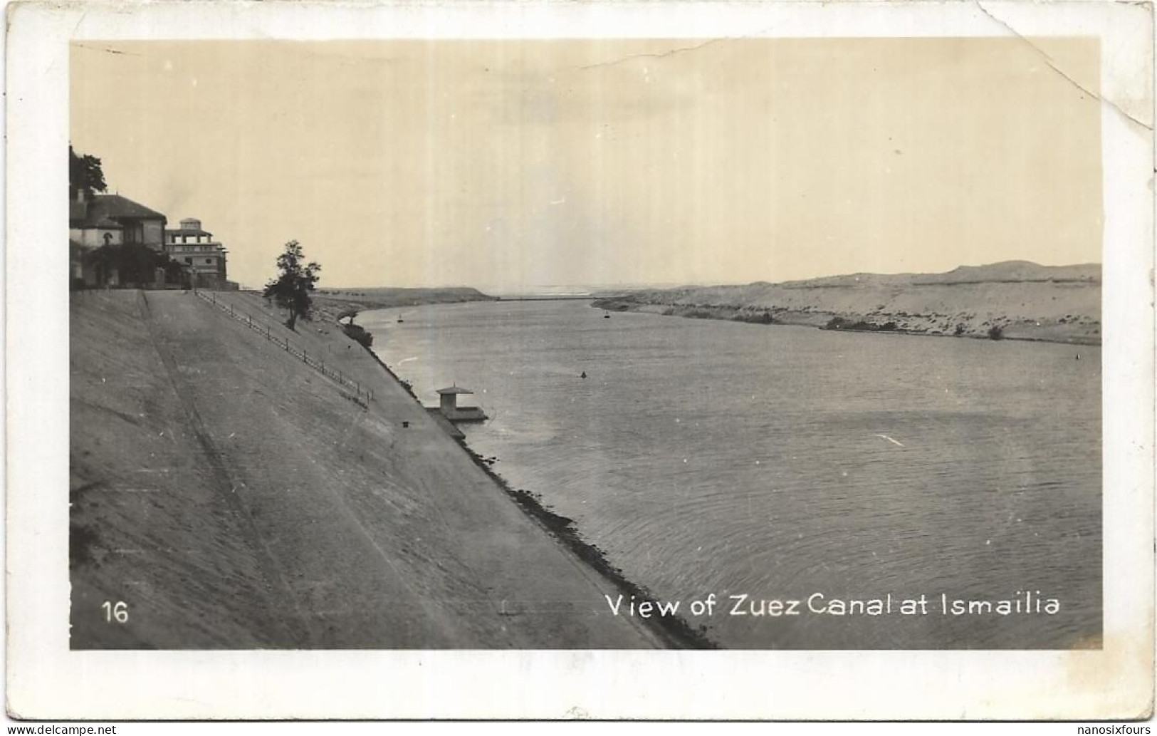 EGYPTE.  VIEW OF ZUEZ CANAL AT ISMAILIA. CARTE ECRITE - Ismaïlia