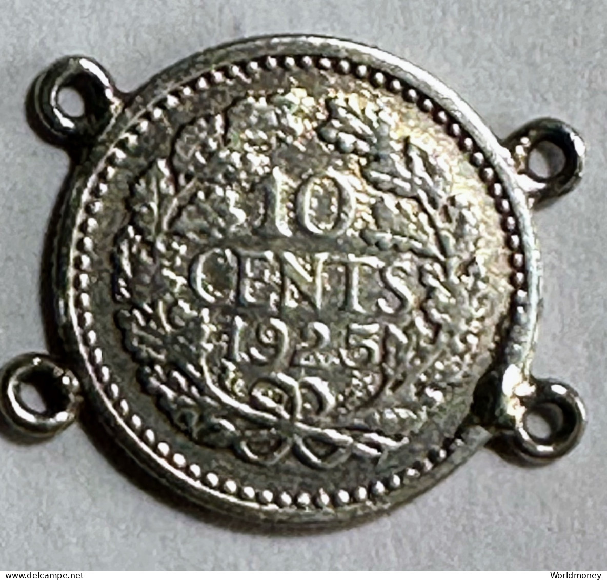 Netherlands 10 Cents 1925 (Silver) - 10 Centavos