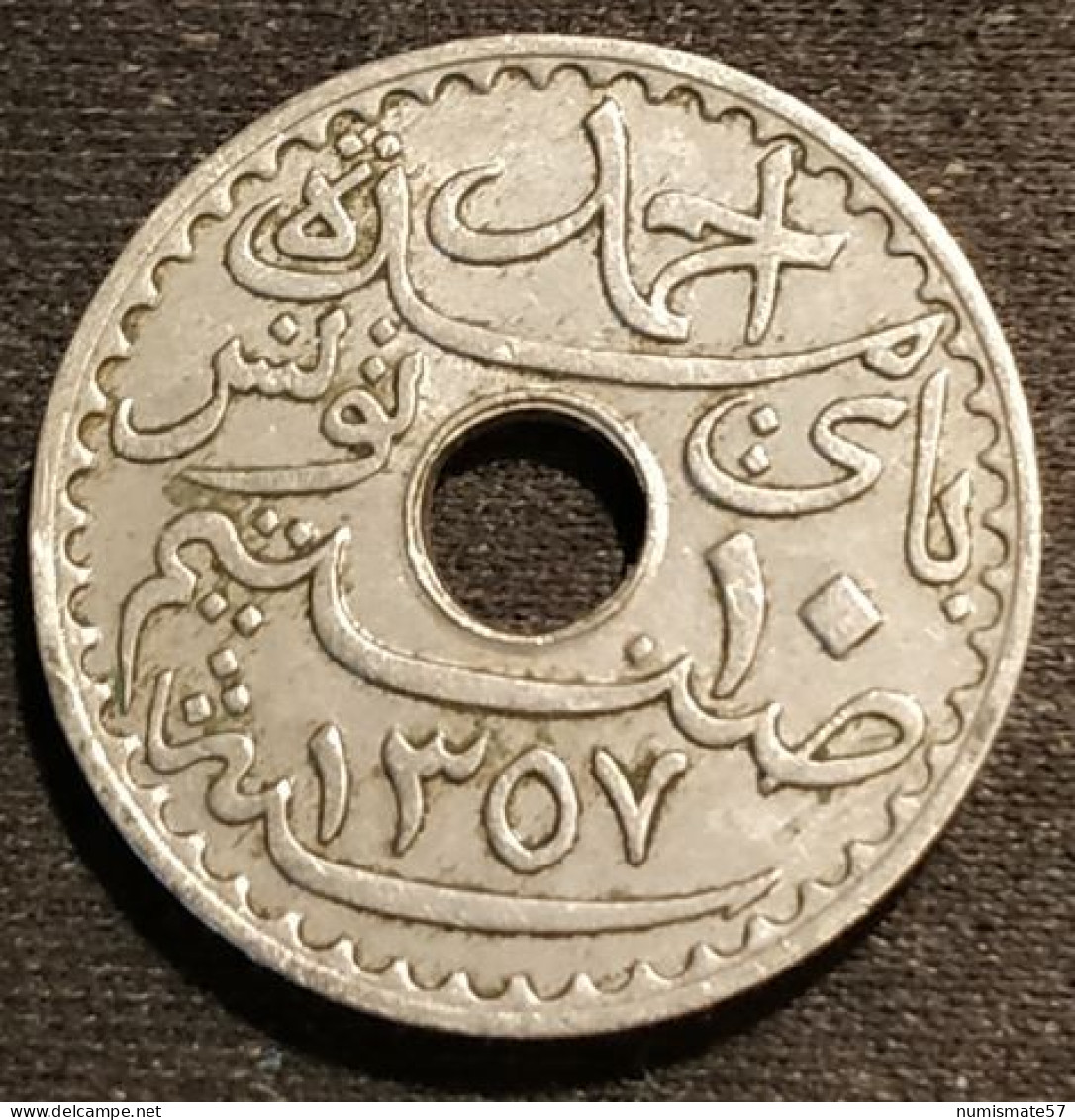TUNISIE - TUNISIA - 10 CENTIMES 1938 ( 1357 ) - Ahmad Pasha - Protectorat Français - KM 259 - Tunisia