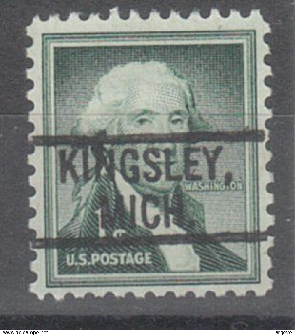 USA Precancel Vorausentwertungen Preo Locals Michigan, Kingsley 802 - Préoblitérés