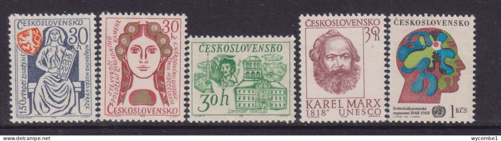 CZECHOSLOVAKIA  - 1968 Commemorations Set Never Hinged Mint - Unused Stamps