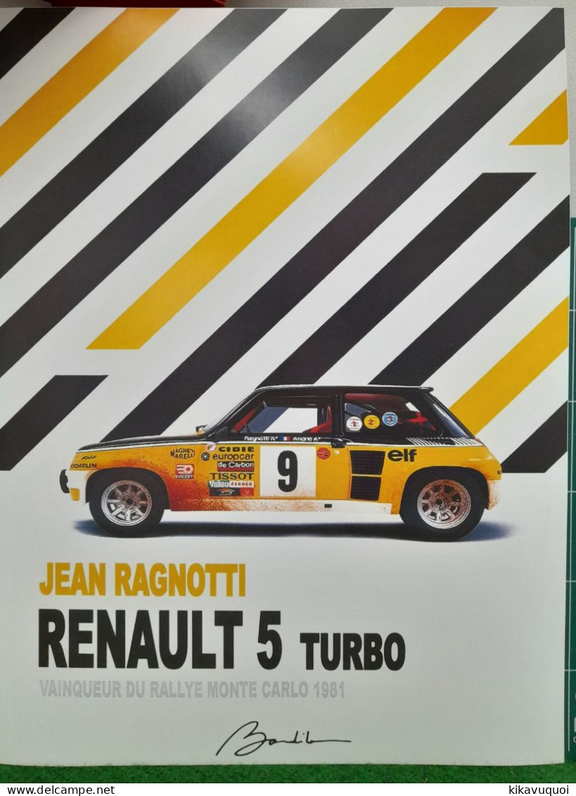 RENAULT 5 TURBO RAGNOTTI - AFFICHE POSTER - Voitures