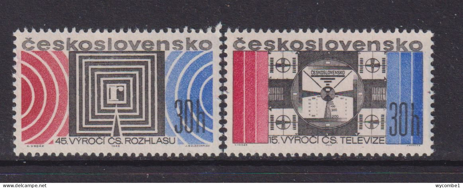 CZECHOSLOVAKIA  - 1968 Radio And TV Set Never Hinged Mint - Unused Stamps