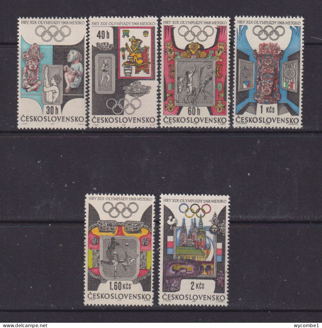 CZECHOSLOVAKIA  - 1968 Olympic Games Set Never Hinged Mint - Unused Stamps