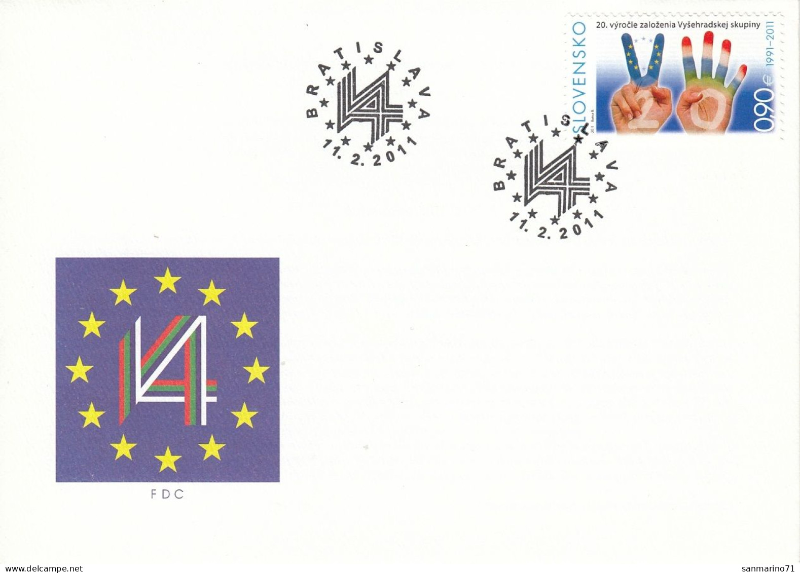 FDC SLOVAKIA 654 - Institutions Européennes