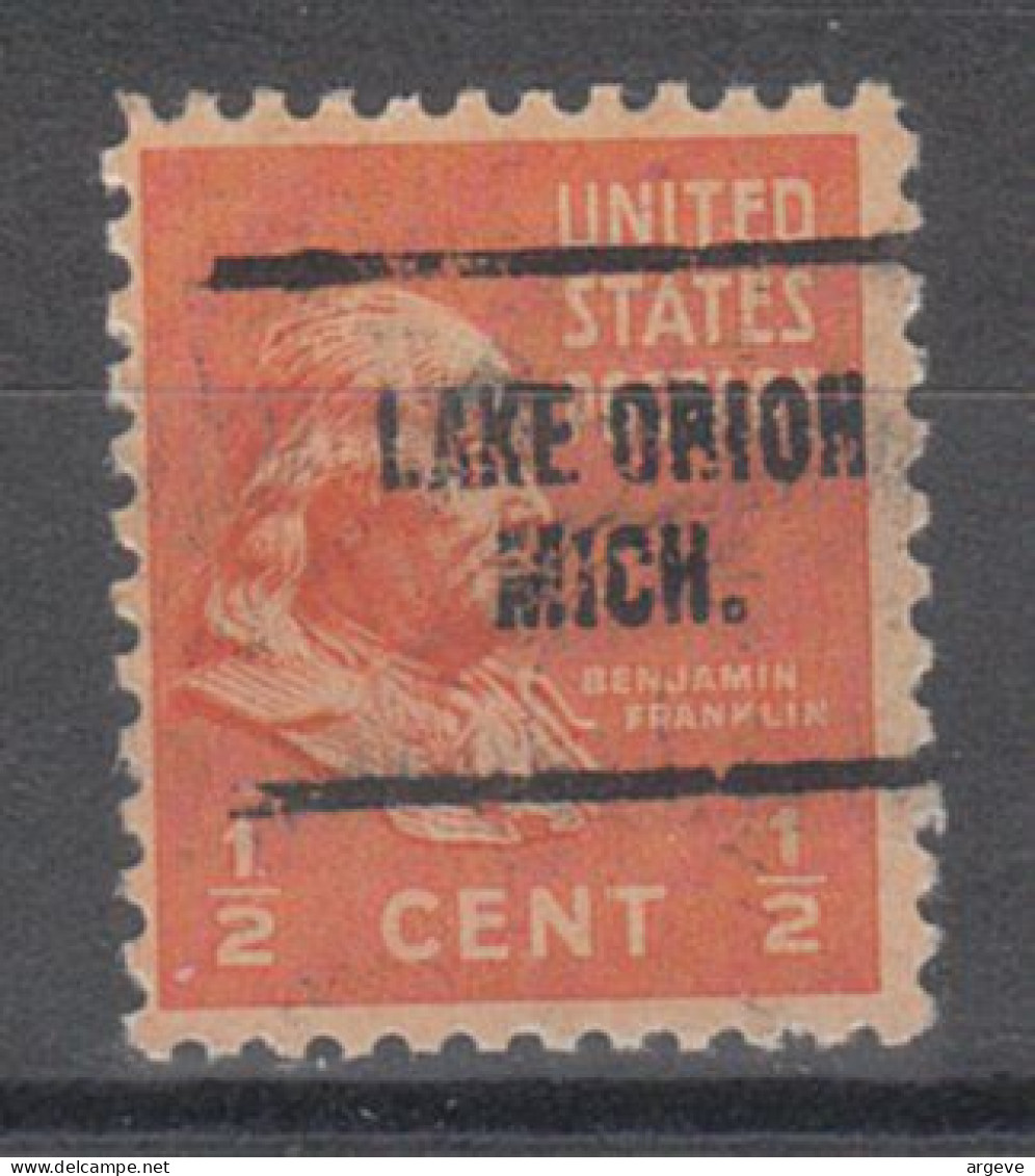 USA Precancel Vorausentwertungen Preo Locals Michigan, Lake Orion 704 - Precancels
