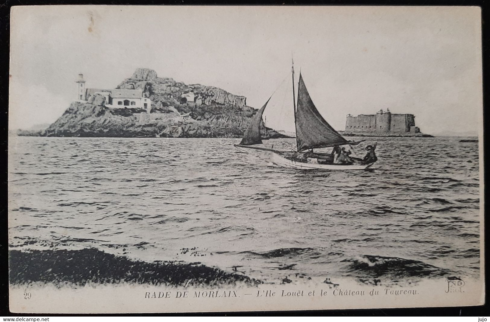 29 - Rade De  Morlaix - L'Ile Louet Et Le Chateau Du Taurfeau - Voiler - Morlaix