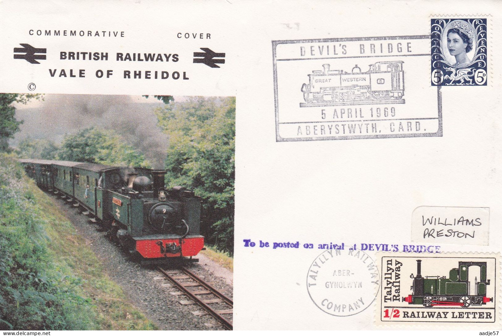 GB Engeland 1969 British Railway Vale Of Rheidol Devil's Bridge - Trains