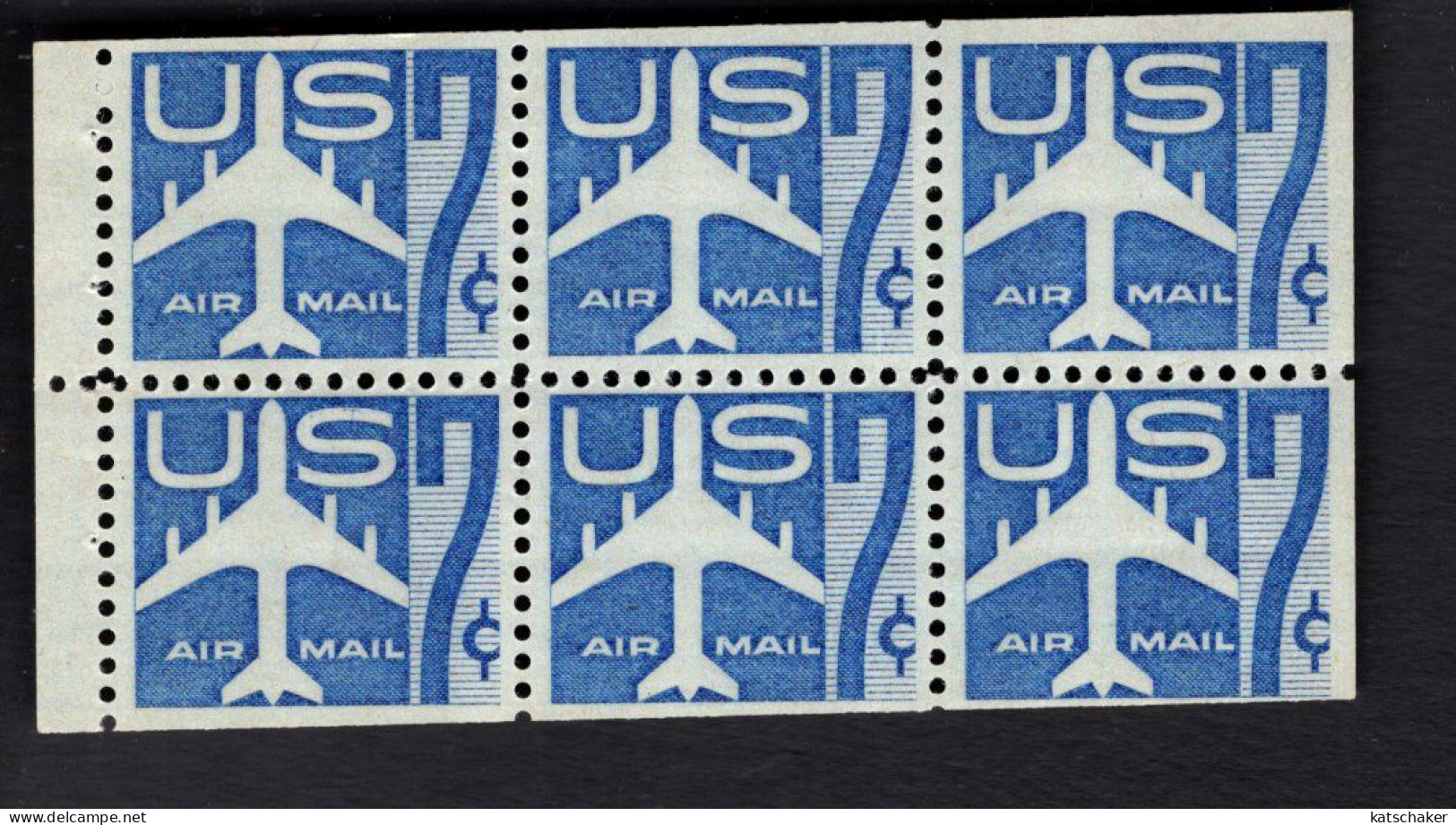 2021707295 1958 SCOTT C51A (XX) POSTFRIS MINT NEVER HINGED - Booklet Pane Of 6 -  SILHOUETTE OF JET AIRLINER - 2b. 1941-1960 Ungebraucht