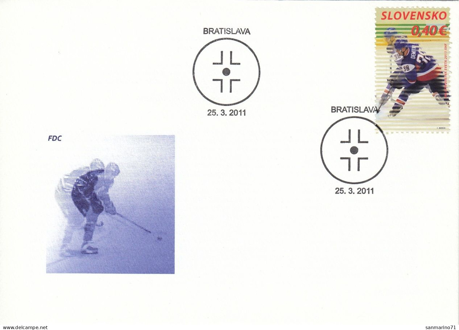 FDC SLOVAKIA 658 - Eishockey