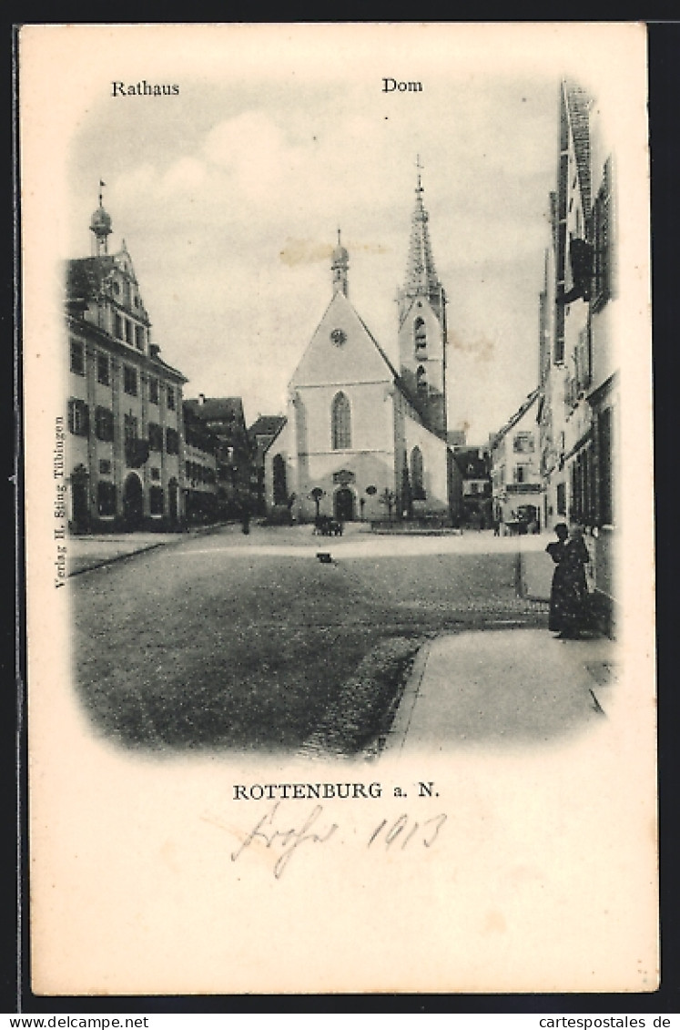 AK Rottenburg A. N., Rathaus Und Dom  - Rottenburg