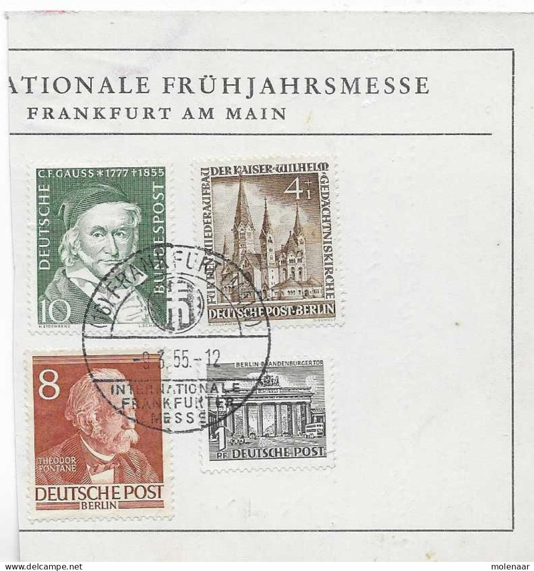 Postzegels > Europa > Duitsland > Berlijn > 1948-1959 > Kaart Uit 1955 Met 4 Postzegels (17148) - Cartas & Documentos