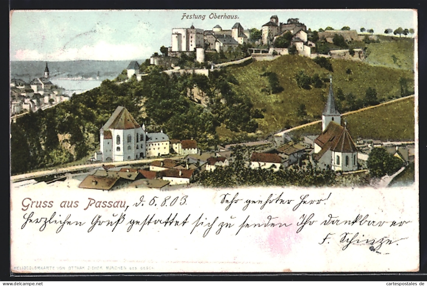 AK Passau, Gesamtansicht Mit Festung Oberhaus  - Passau