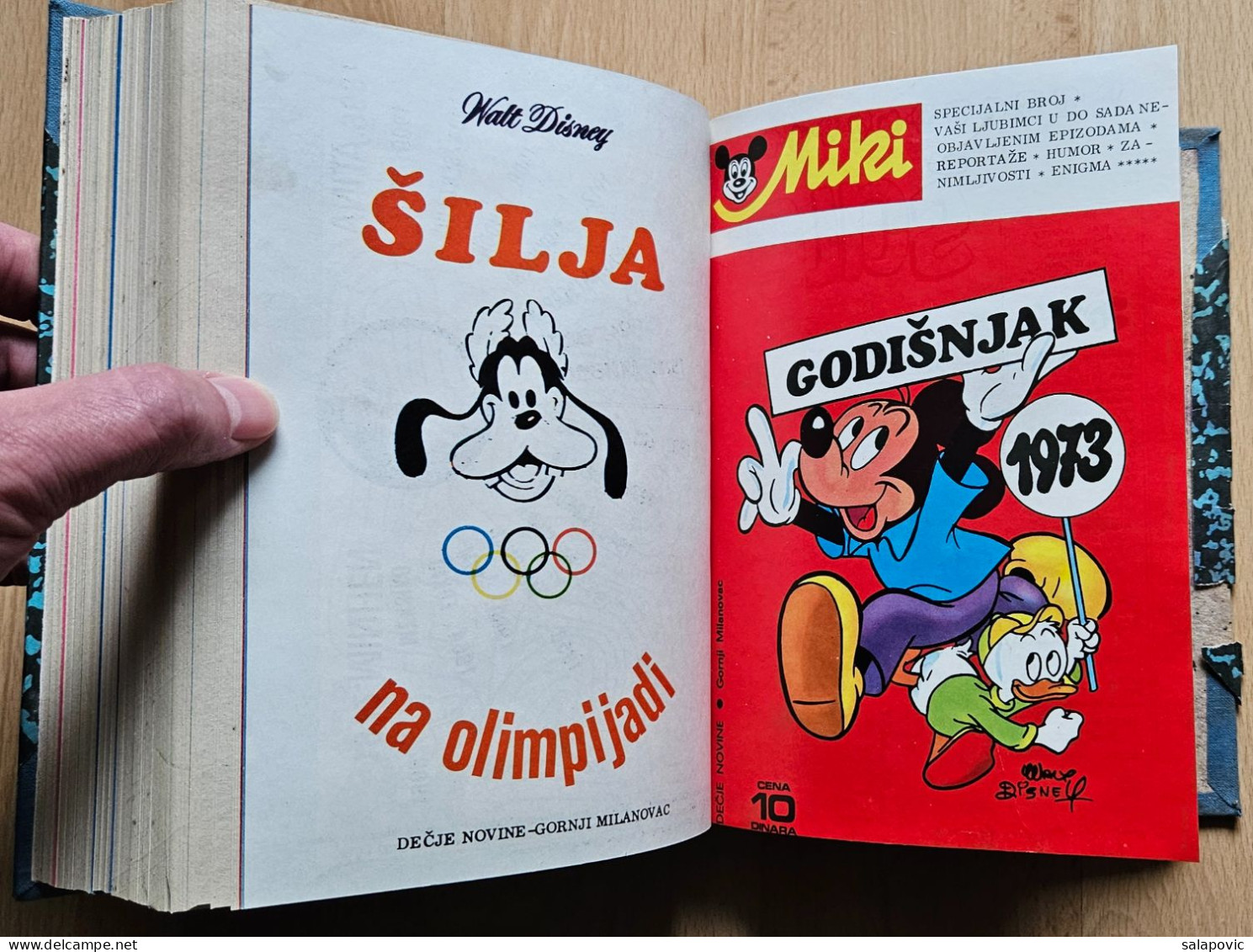 MIKIJEV ALMANAH, Zabavnik  numbers bound 1 - 6, Vintage Comic Book Yugoslavia Yugoslavian Mickey Mouse Disney Comics
