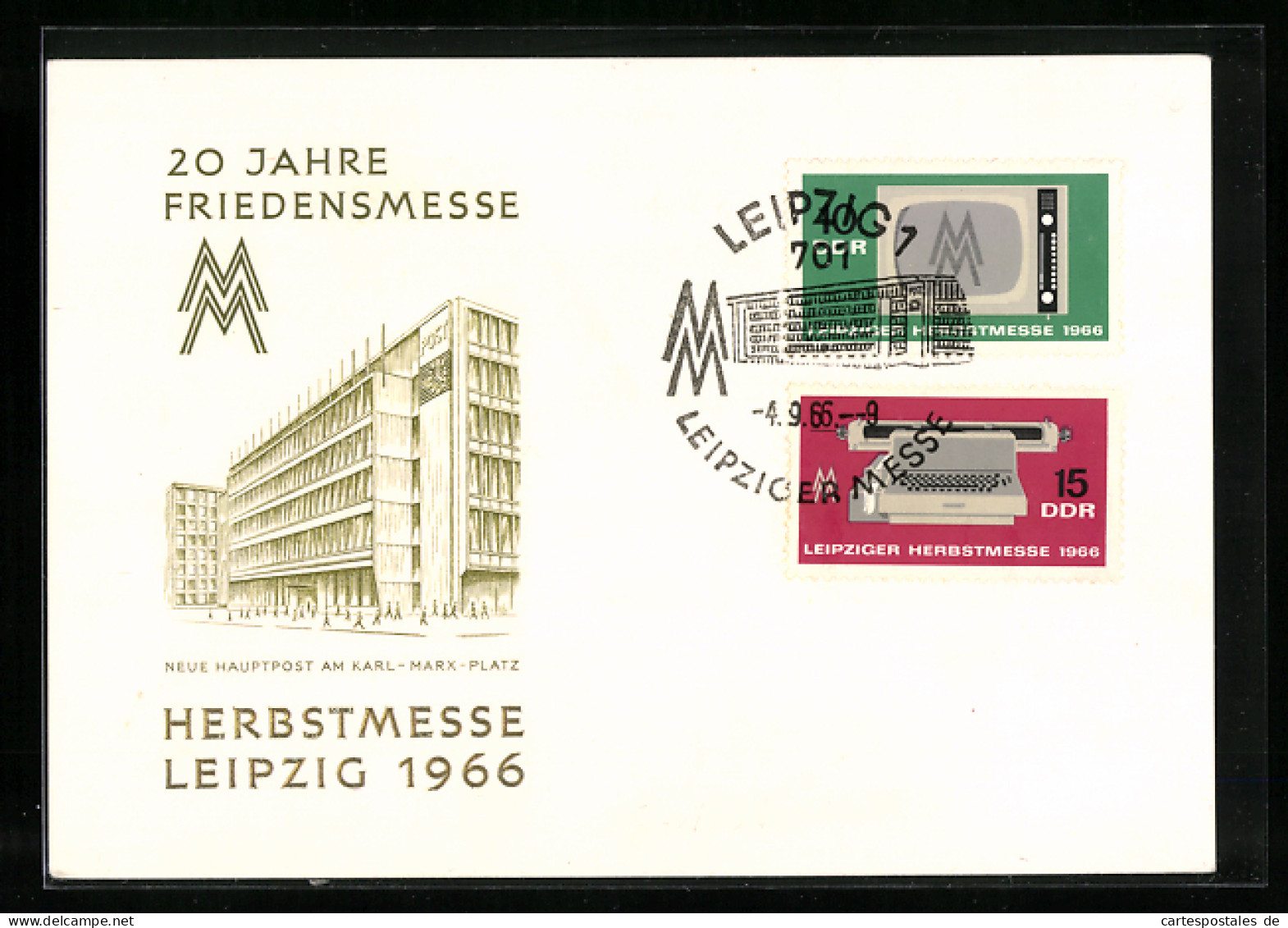 AK Leipzig, Herbst Messe 1966, Neue Hauptpost Am Karl-Marx-Platz  - Other & Unclassified