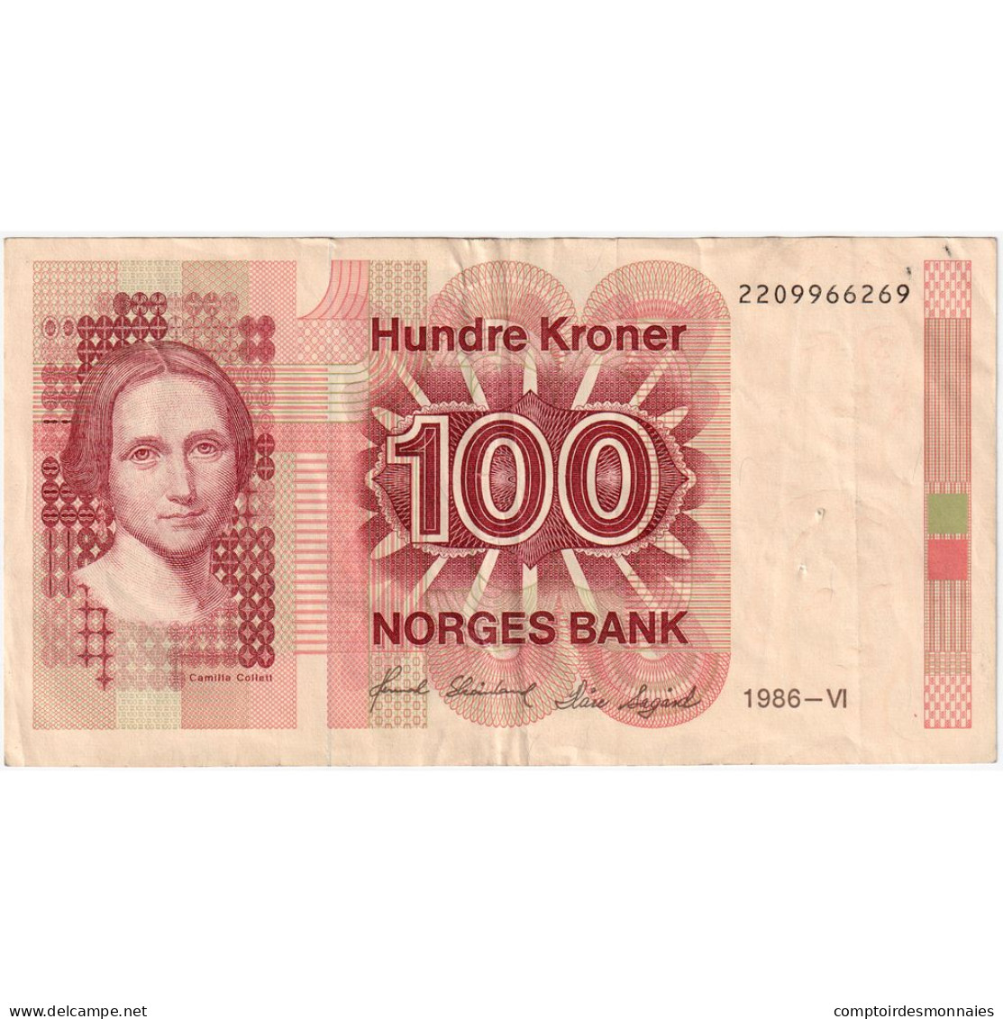 Norvège, 100 Kroner, 1986, KM:43c, TTB - Norway