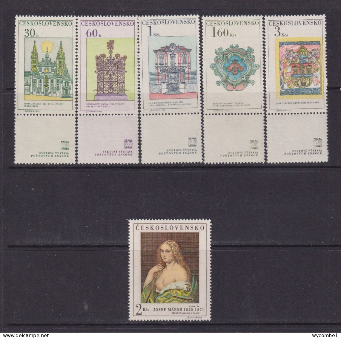 CZECHOSLOVAKIA  - 1968 Prague Stamp Exhibition Set Never Hinged Mint - Unused Stamps