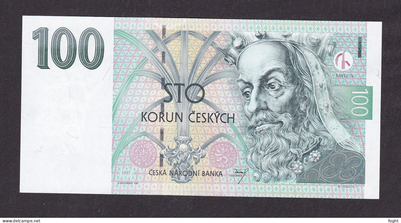 1997 Czech Republic Czech National Bank Banknote 100 Korun,P#18B - Tschechien