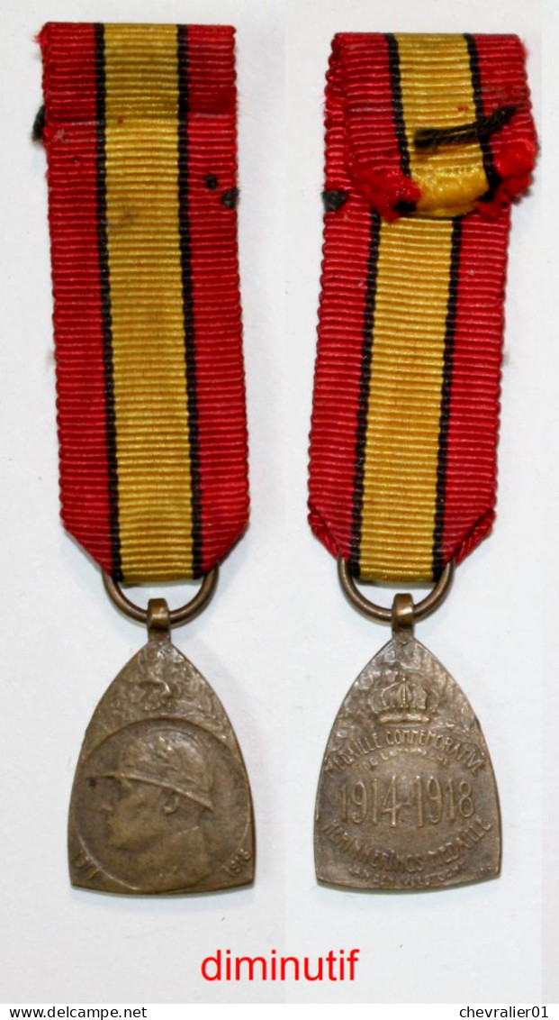 Médaille-BE-201-di_Médaille Commémorative De La Guerre 14-18_WW1_diminutif_D_21-04-1 - Belgio