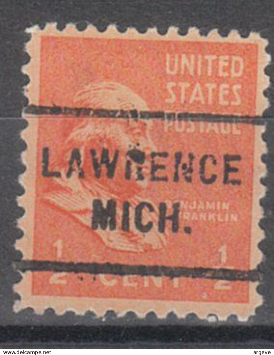 USA Precancel Vorausentwertungen Preo Locals Michigan, Lawrence 712 - Préoblitérés