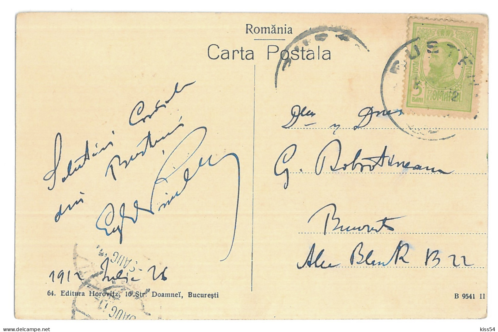 RO 89 - 13464 BUSTENI, Prahova, Cantacuzino Palace, Romania - Old Postcard - Used - 1912 - Roemenië