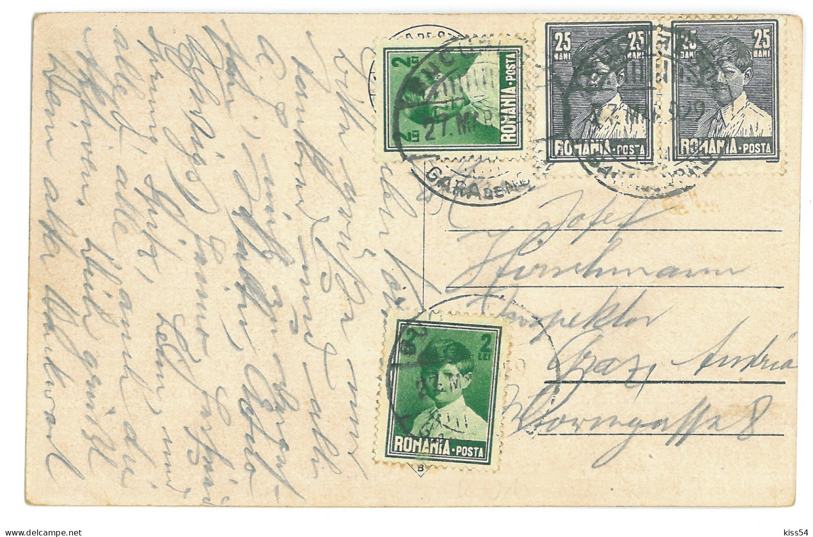 RO 89 - 17473 GALATI, Royality  Market, Romania - Old Postcard - Used - 1929 - Roemenië