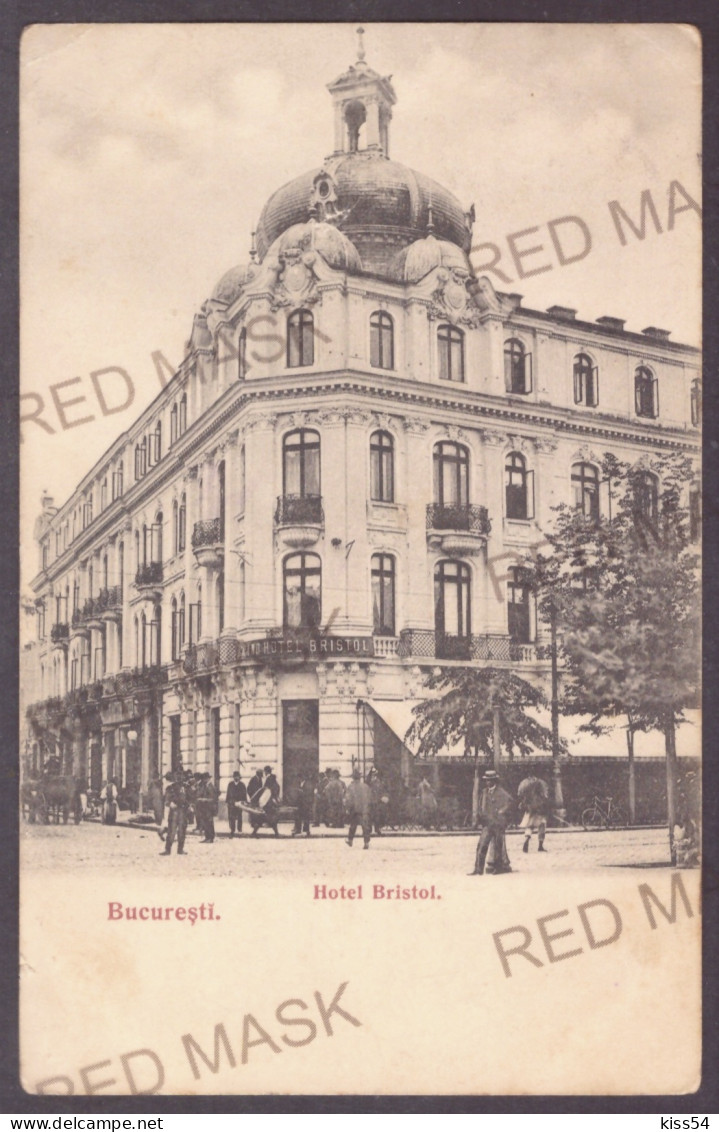 RO 89 - 23196 BUCURESTI, Bristol Hotel, Romania - Old Postcard - Used - 1907 - Roemenië