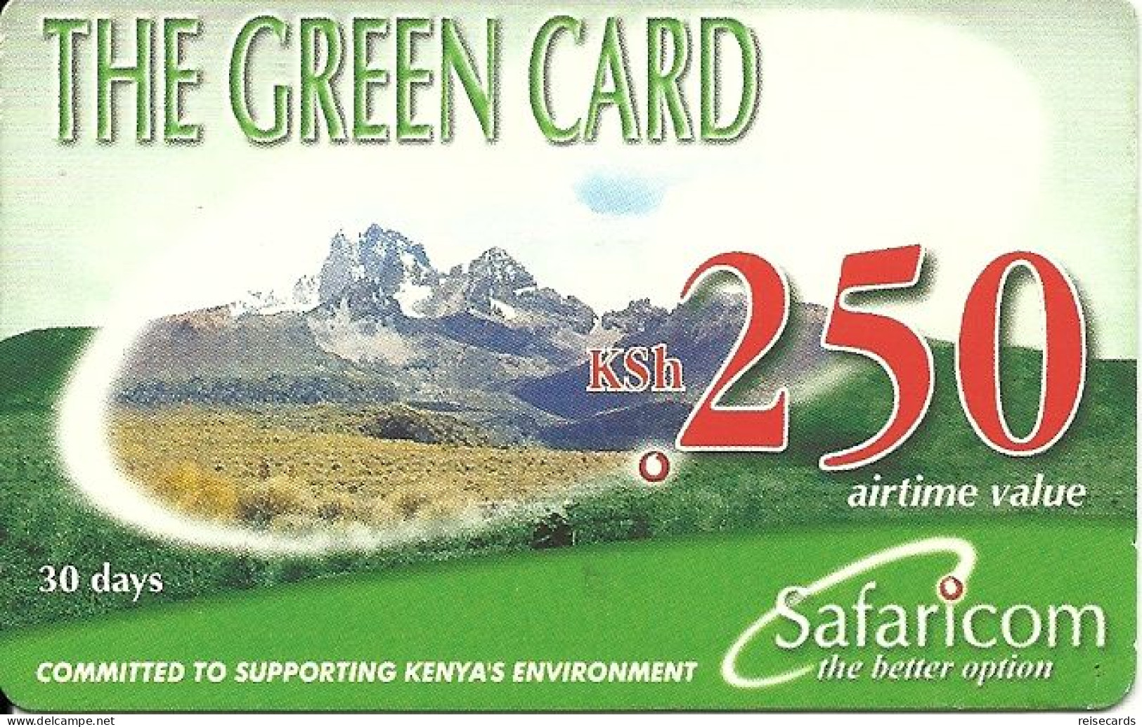 Kenya: Prepaid Mobile Safaricom - The Green Card - Kenia