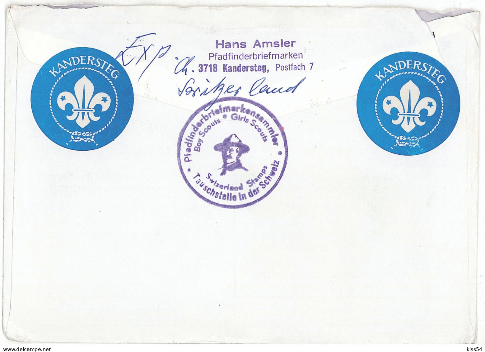 SC 61 - 587-a Scout SWITZERLAND - Cover - Used - 1980 - Briefe U. Dokumente